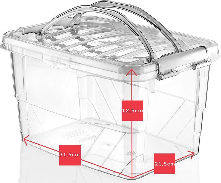 pojemnik plastikowy 5,0l prostokąt multi box z pokrywką i uchwytem