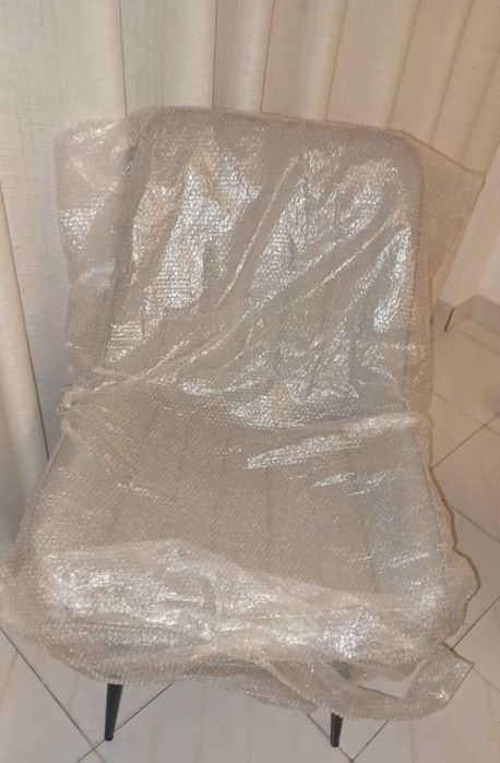 Conjunto de 6 cadeiras de tecido, Cinza claro *NOVAS*