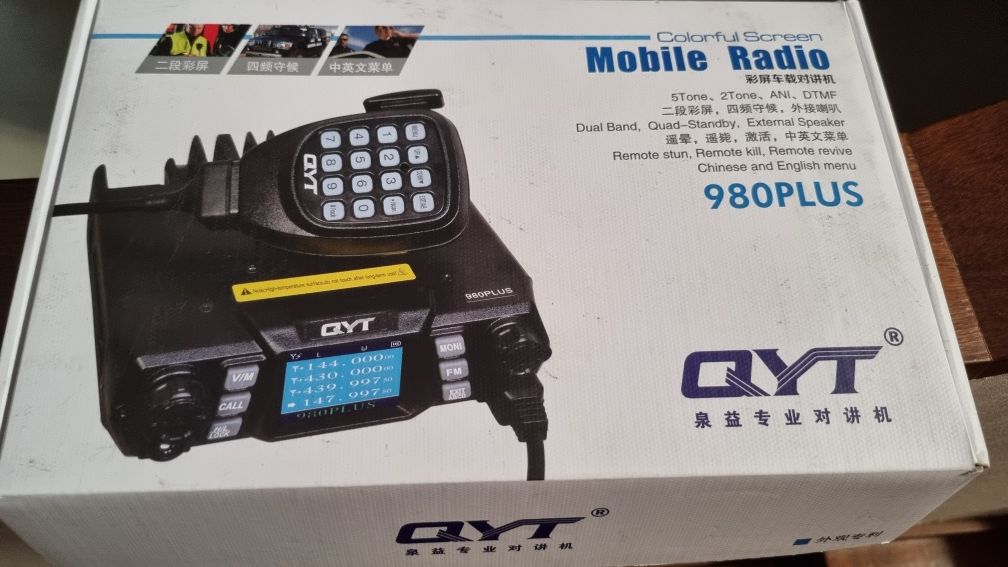 Rádio VHF QYT 980PLUS dual band 75w