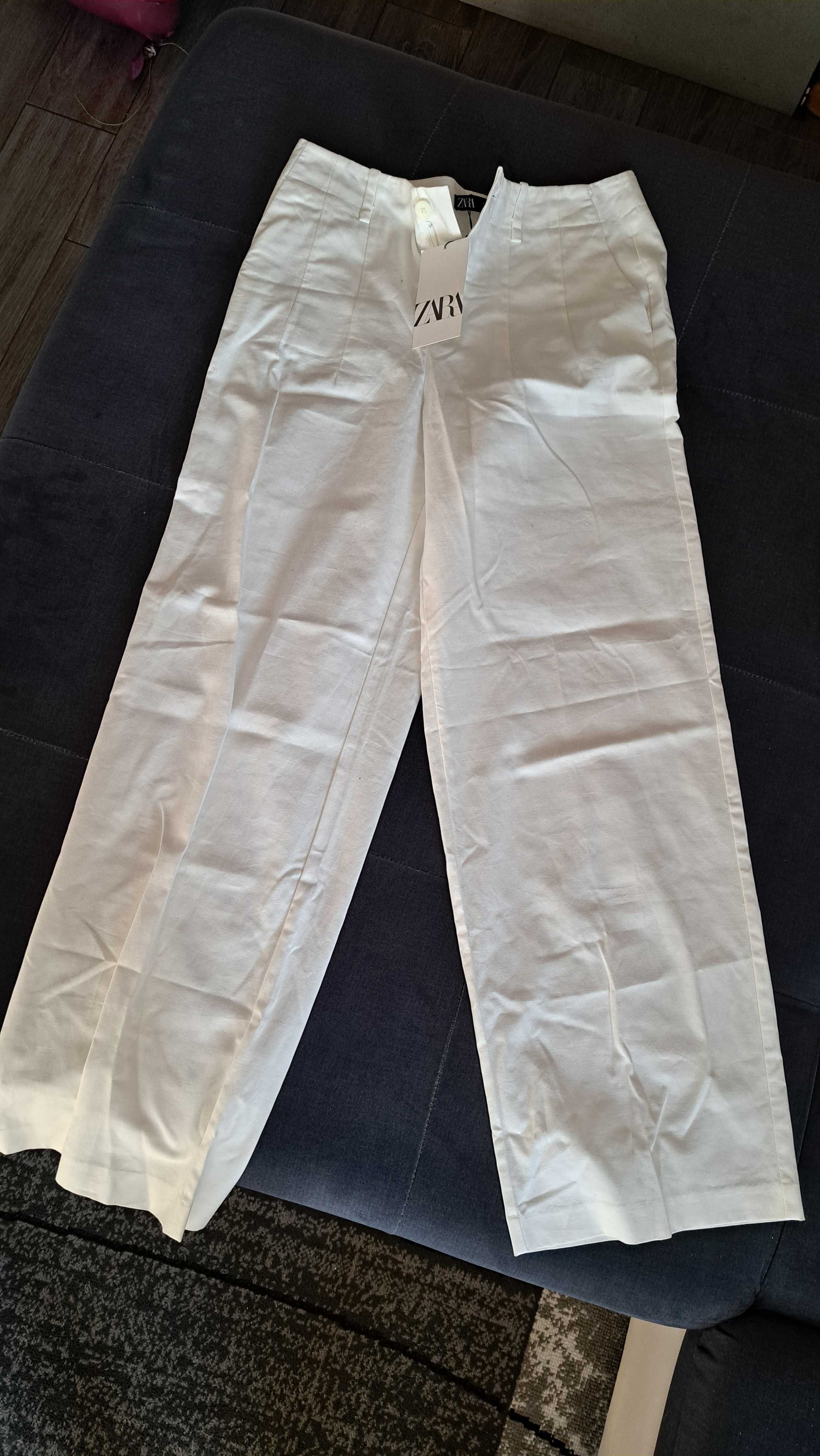 Spodnie białe Zara