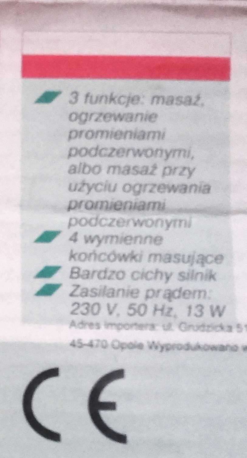 Masażer ręczny z funkcją podczerwieni