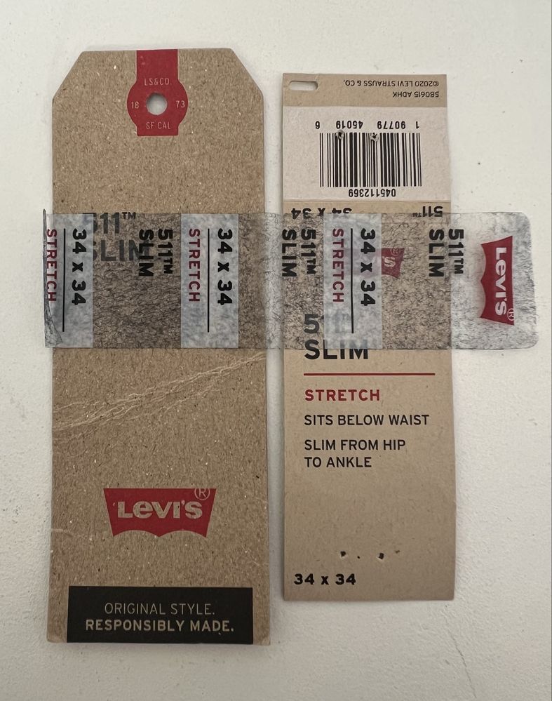 Продам чоловічі джинси Levis 511 темно-сині Slim Fit W34 L34
