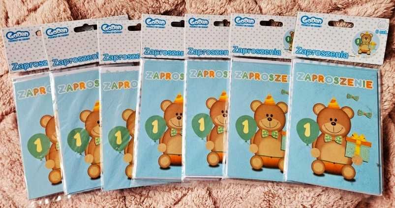 Zaproszenia urodzinki 7 opakowań po 6 szt
