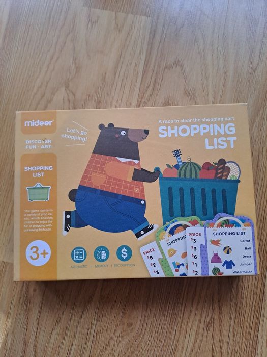 Дитяча гра Покупки від Mideer, Shopping list
