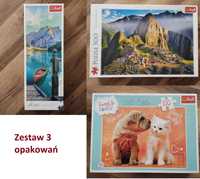 Zestaw 3x Puzzle Trefl 500 elementów 300 100