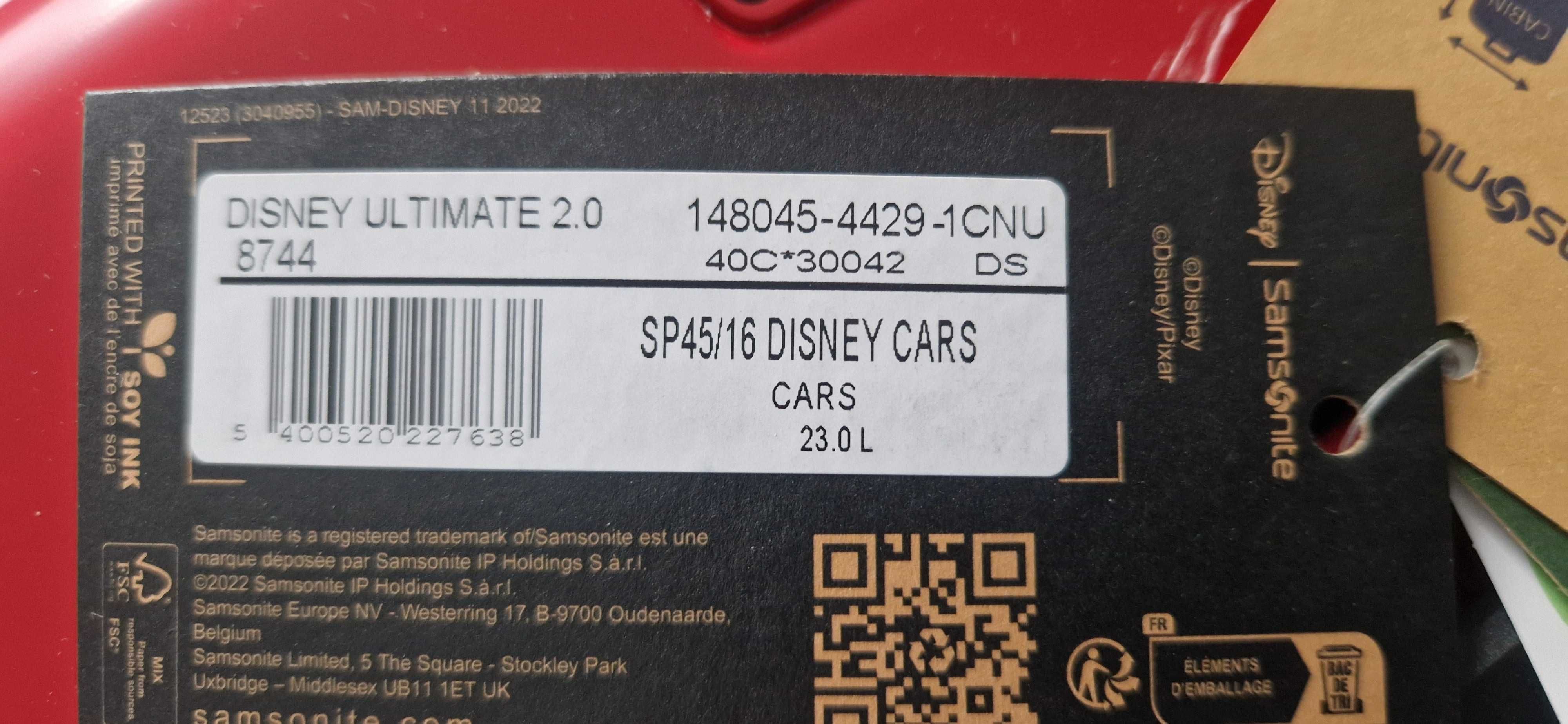 Walizka Samsonite Disney Ultimate 45 cm Cars - NOWA