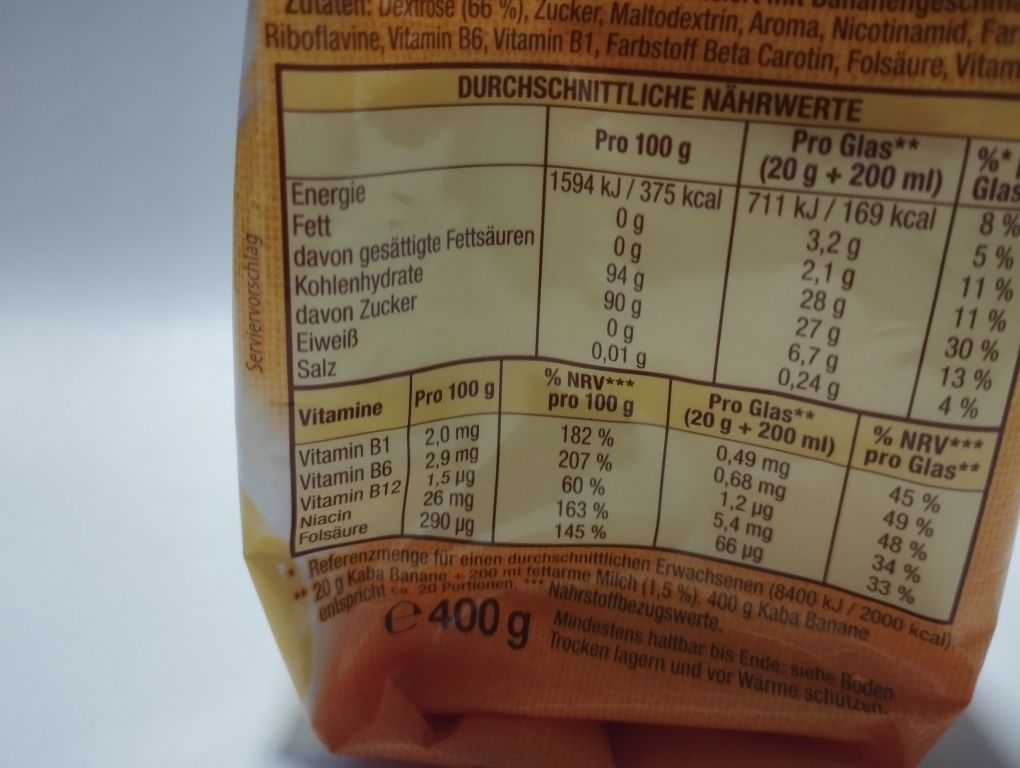 Kaba napój bananowy 400 g