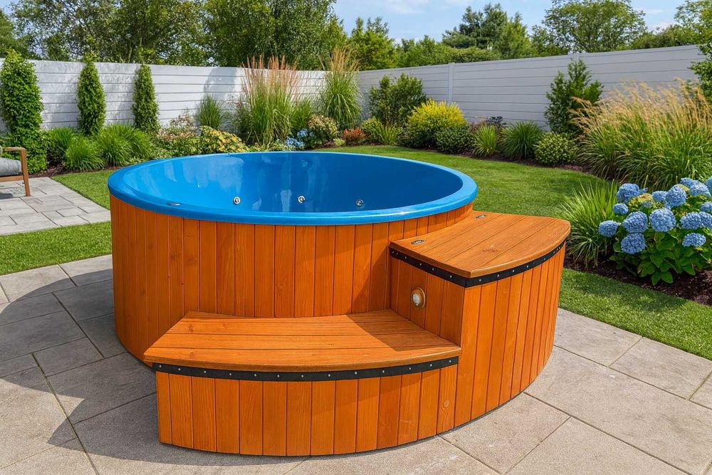 Duża balia 220cm od producenta piec masaż pokrywa jacuzzi basen niecka