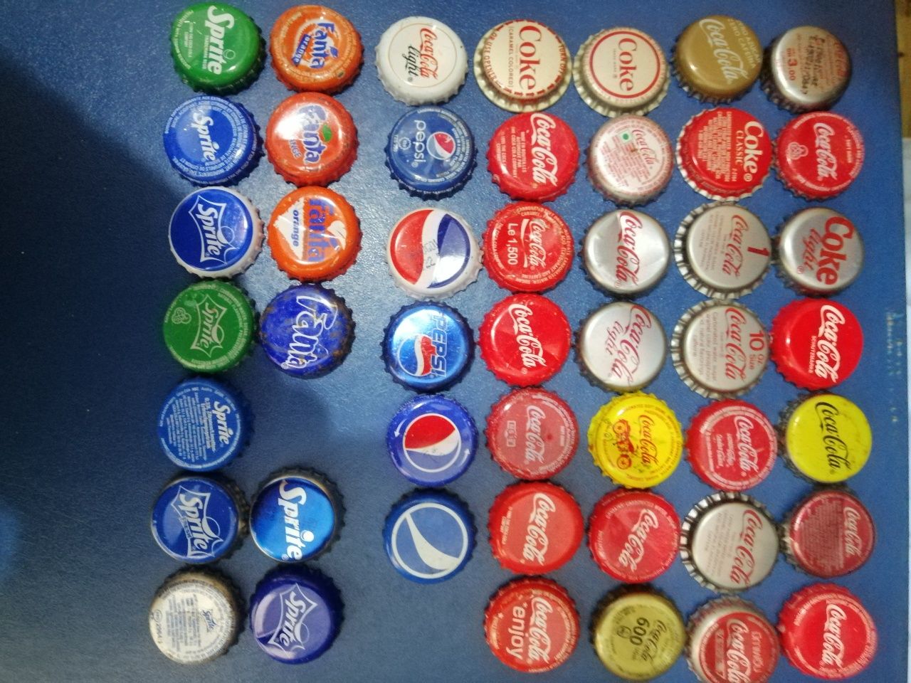 Caricas Coca cola, Pepsi, sprite, Fanta de vários paises