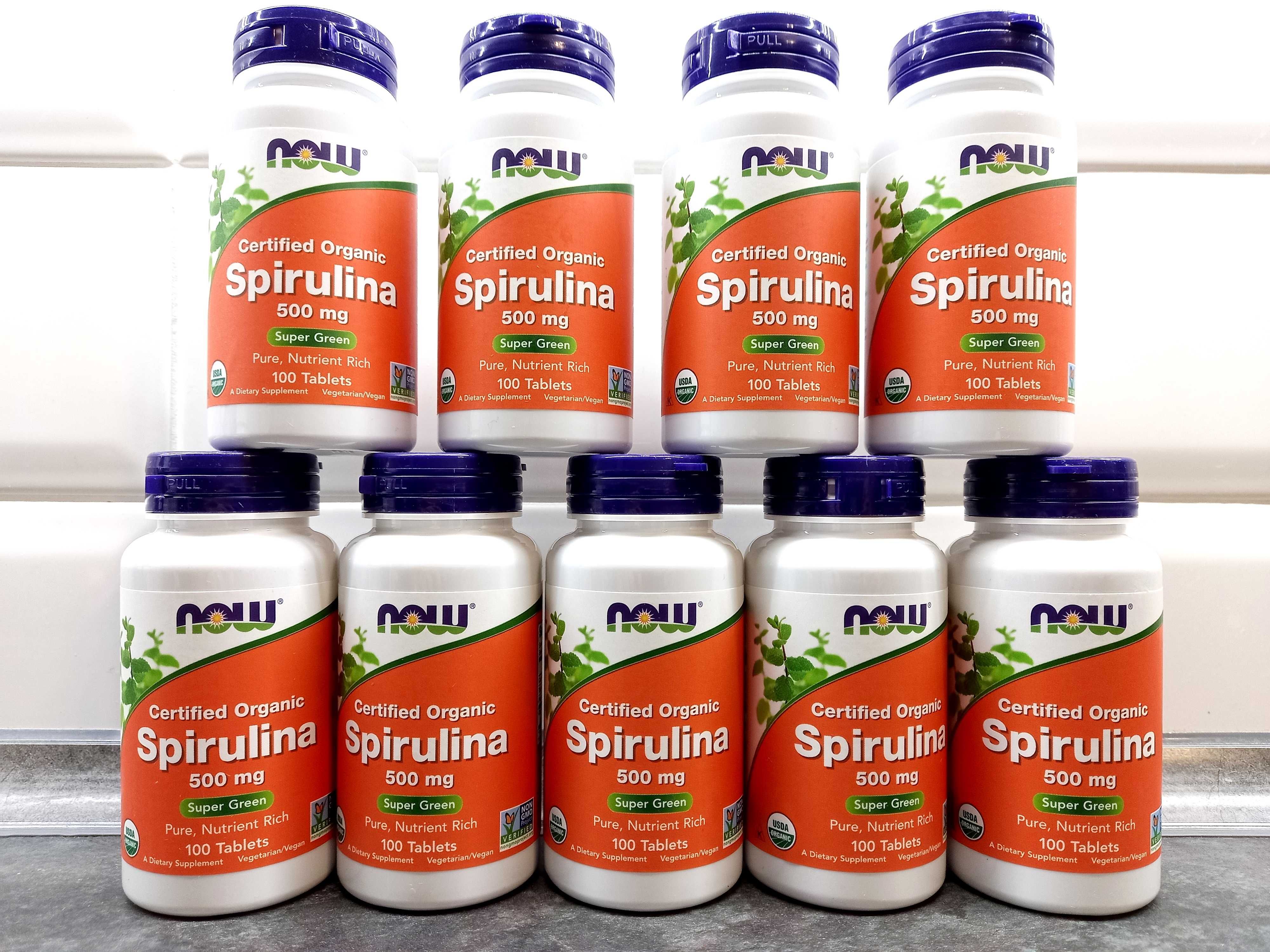 Now Foods, Organic Spirulina 500 мг (100 таб.), спирулина, спіруліна