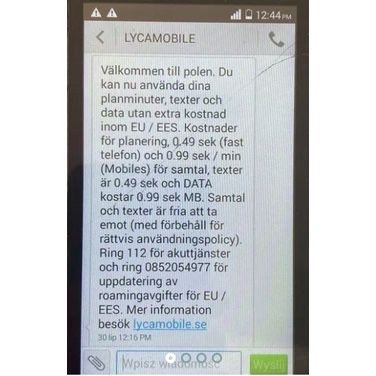LycaMobile SE +46 Starter Karta SIM Card PrePaid Szwecja Active