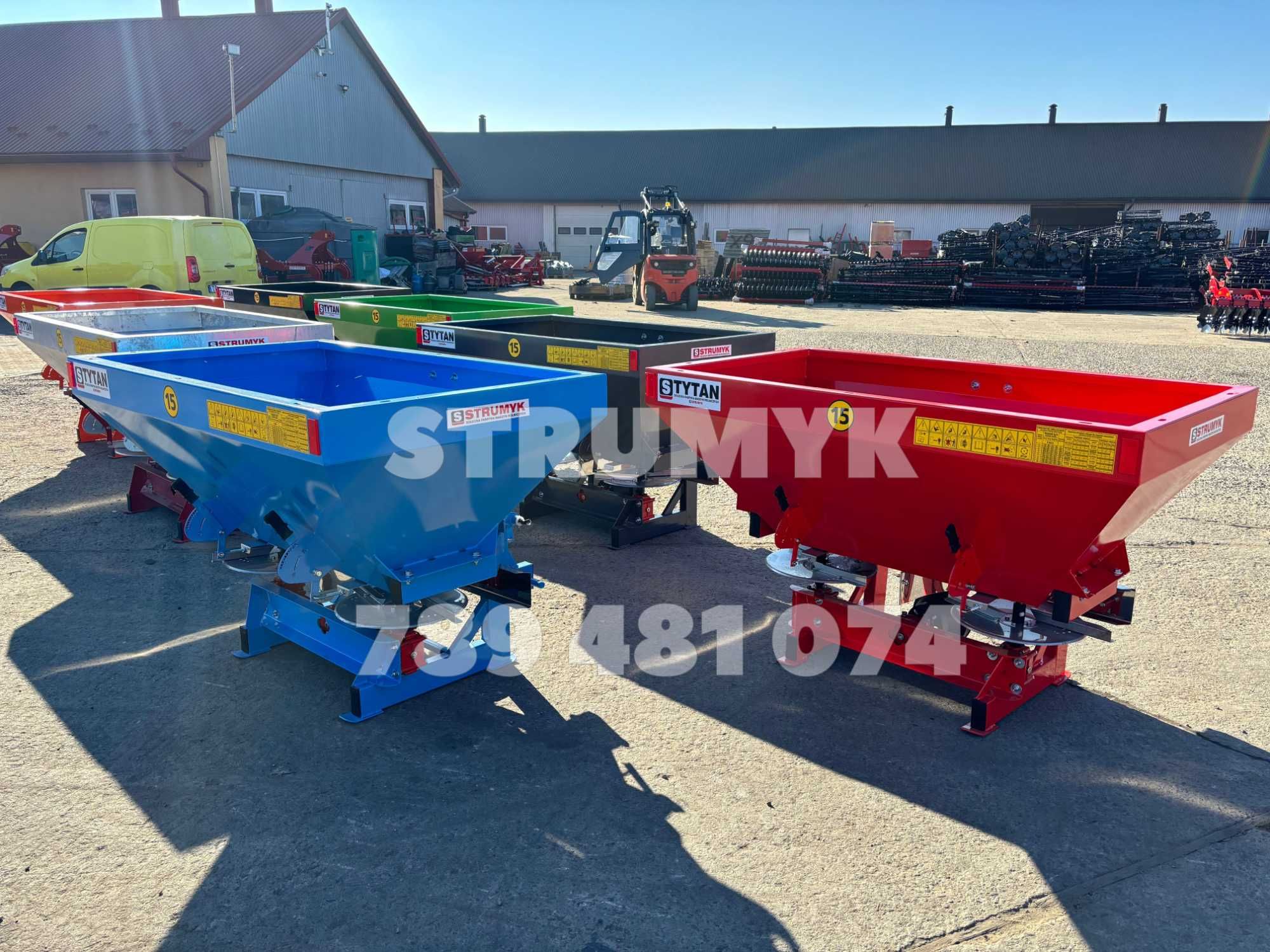 rozsiewacz nawozu/siewka dwutalerzowy STRUMYK/tytan/plandeka/hydraulik