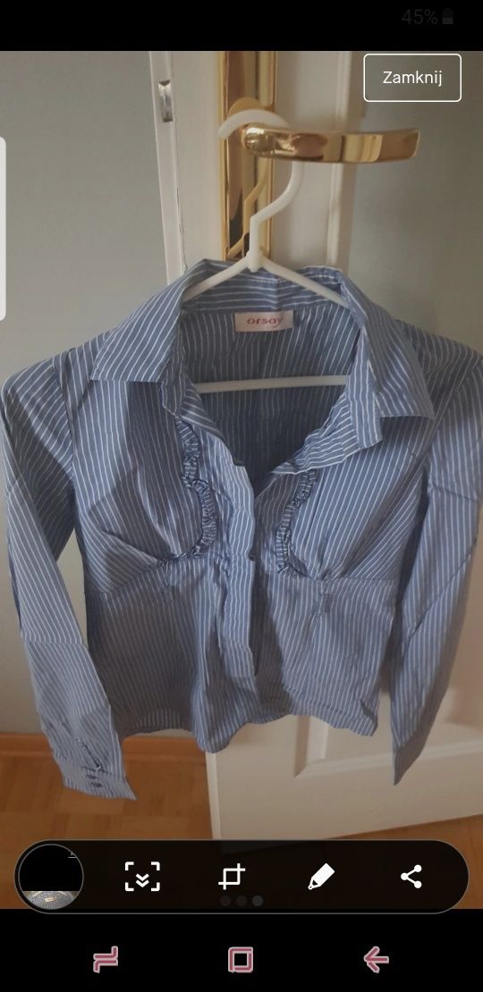 Orsay koszula rozmiar s niebiesko biała
