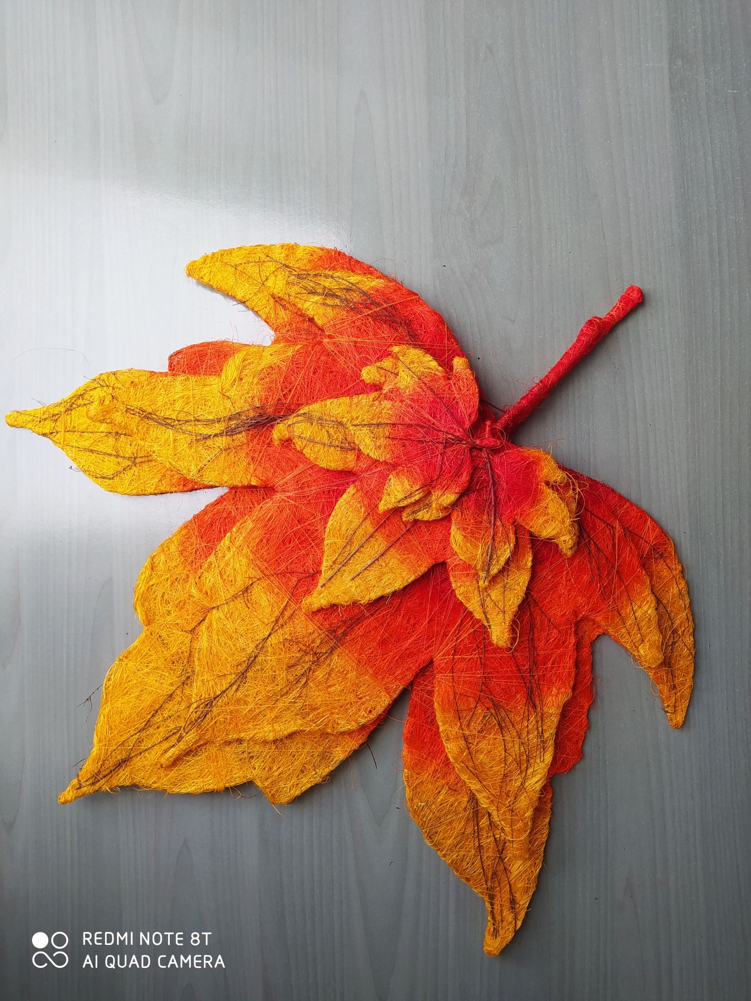Liście ozdobne z sizalu do wiązanek dekoracja sizal jesień