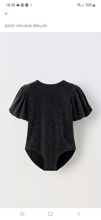Body com aplique nas costas