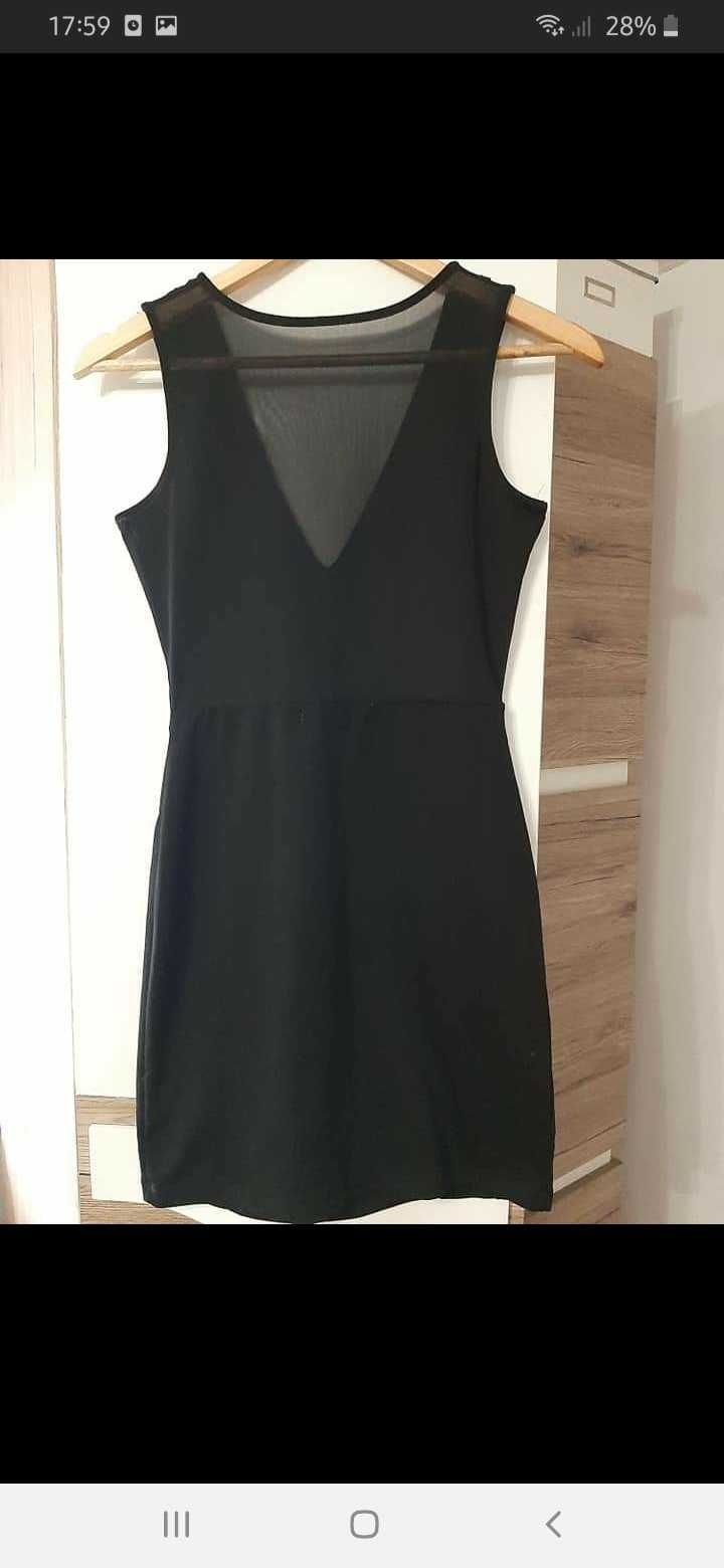Elegancka czarna sukienka (rozmiar S)