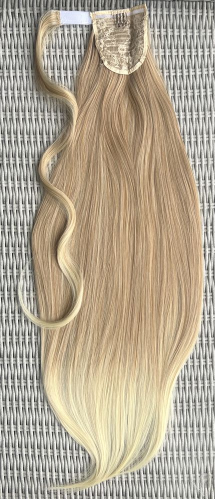 Naturalny blond / ombre, mega długi kucyk 90 cm ( 631 )