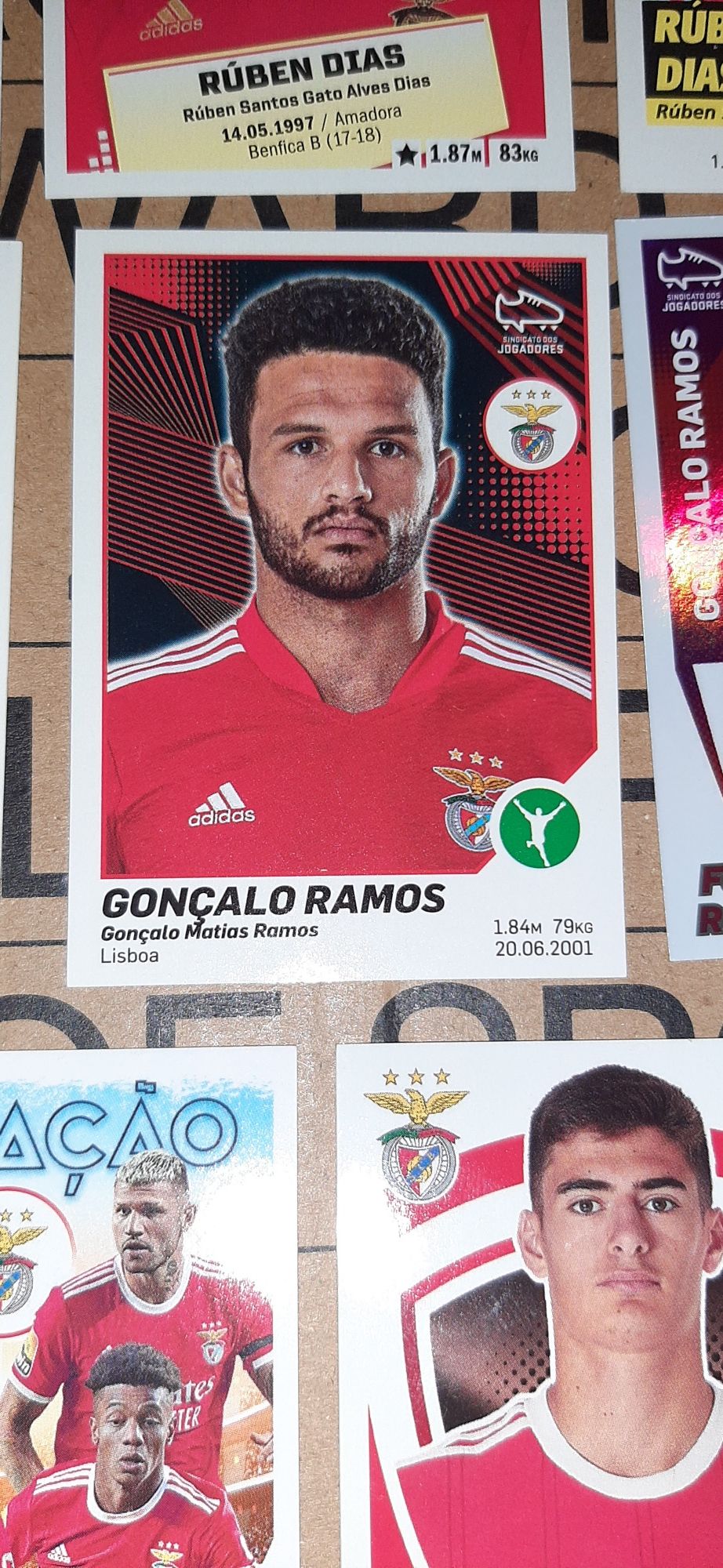 11 cromos rookies benfica:João felix/Darwin/Gonçalo ramos/Ruben dias