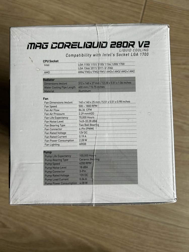 Nowe chłodzenie wodne MSI MAG Core Liquid 280R