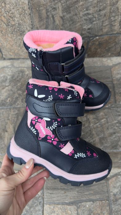 17,5см Термо чоботи на дівчинку зимові чоботи Термо ботинки на девочку