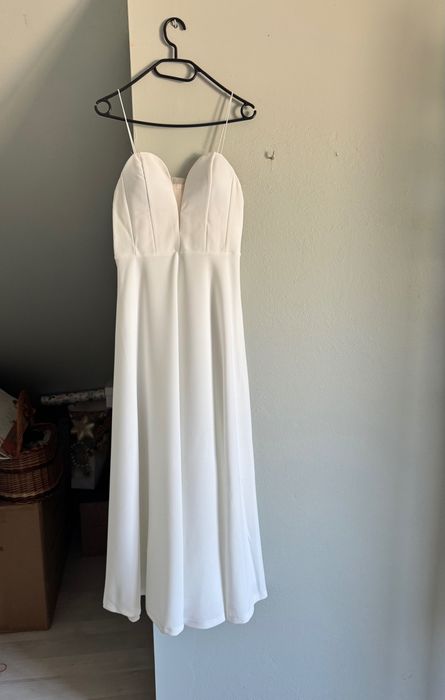 Sukienka długa na poprawiny ślubna elegancka