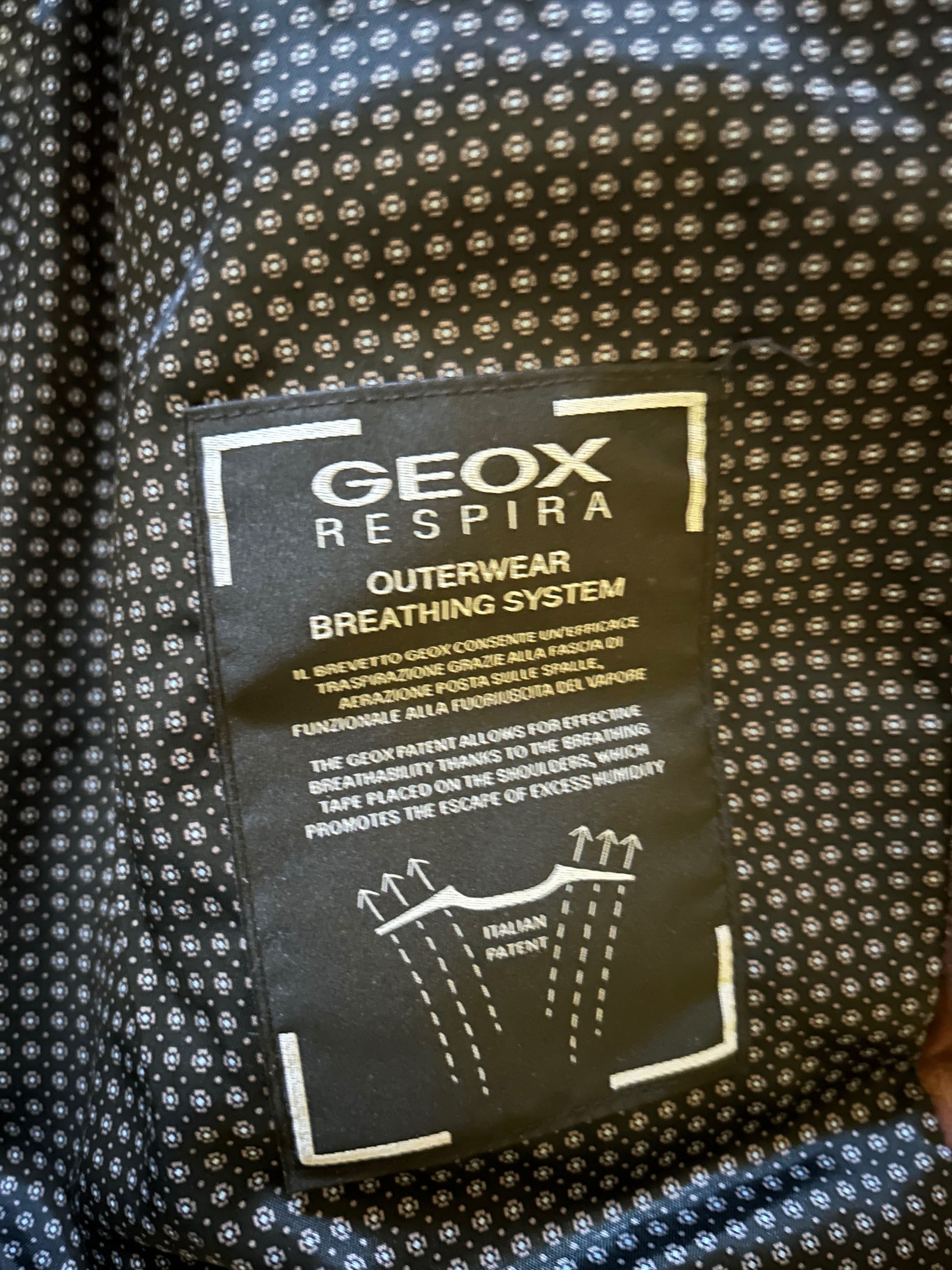 Пуховик Geox Respira велюр/замки під золото