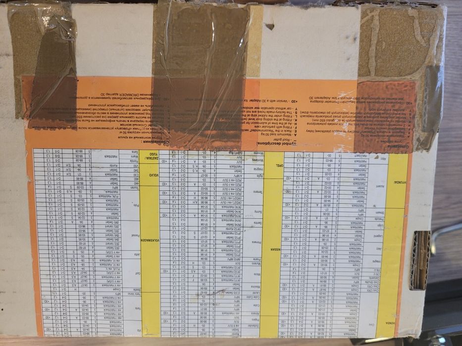 Uchwyty do bagażnika dachowego  DROMADER D-1