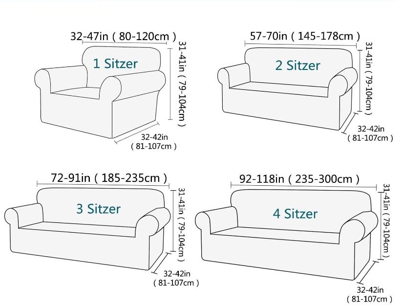 Nowy pokrowiec na sofę 3-osobową (185-235 cm), granatowy