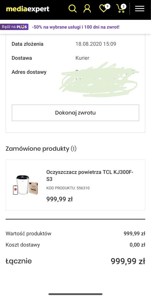 Oczyszczacz nawilżacz powietrza TCL KJ300F-S3