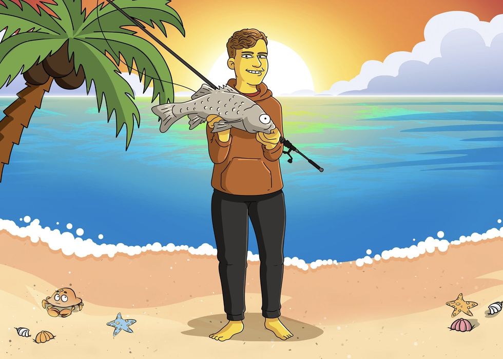 Портрет у стилі Сімпсонів Рік і Морті Simpsons