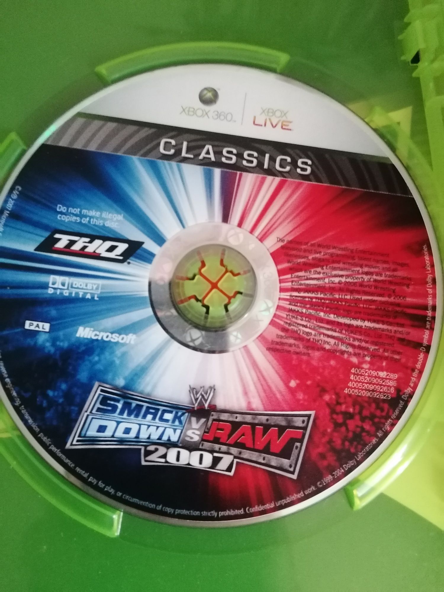 Smack down RAW 2007 XBOX 360