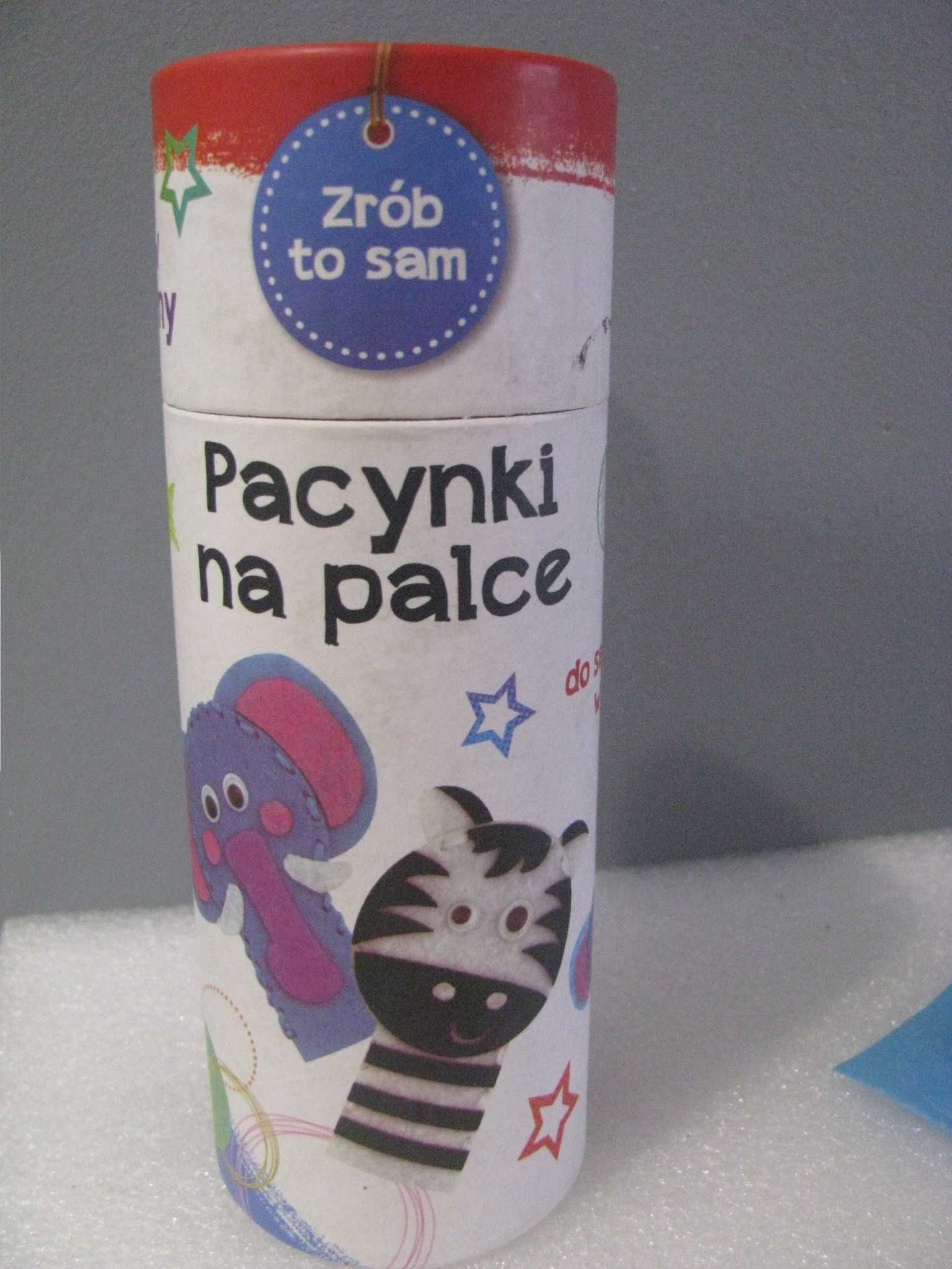 Zestaw kreatywny pacynki na palce słonik i zebra