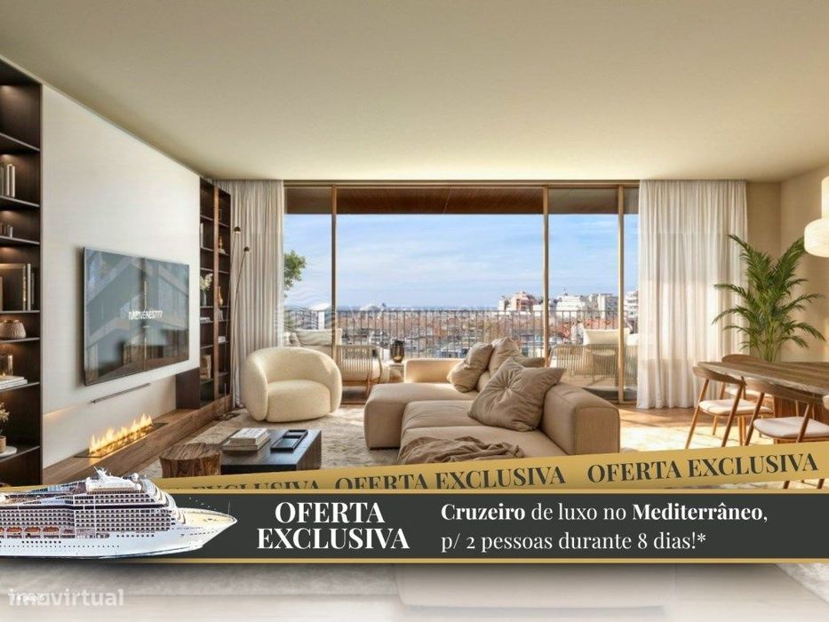 T2 de Luxo com 108,16m² | Parqueamento e Varanda |Matosinhos Sul