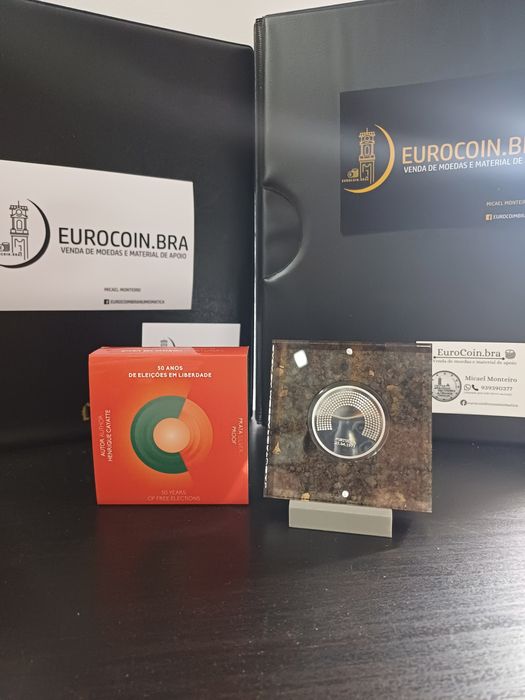 Moeda Prata Proof 50 Anos Eleições em Liberdade