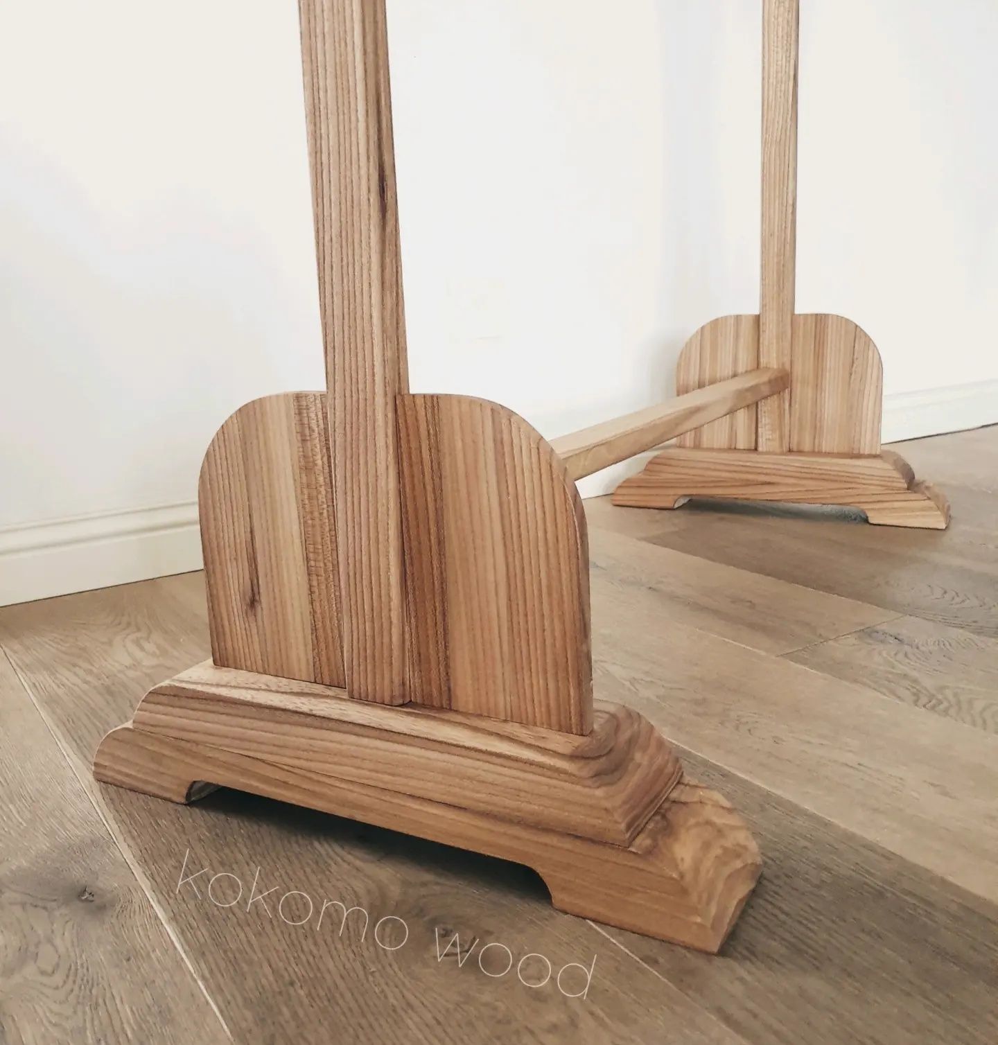 Promocja !Designerski drewniany wieszak na ubrania. Boho, japandi