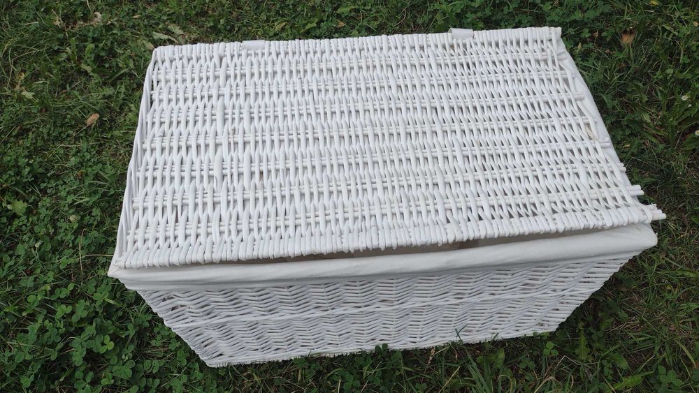 Kosz wiklinowy biały 160 l