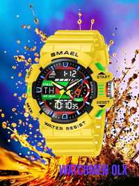Zegarek sportowy SMAEL yellow WR50M