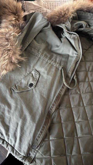 Efektowna parka obszycie z jenota