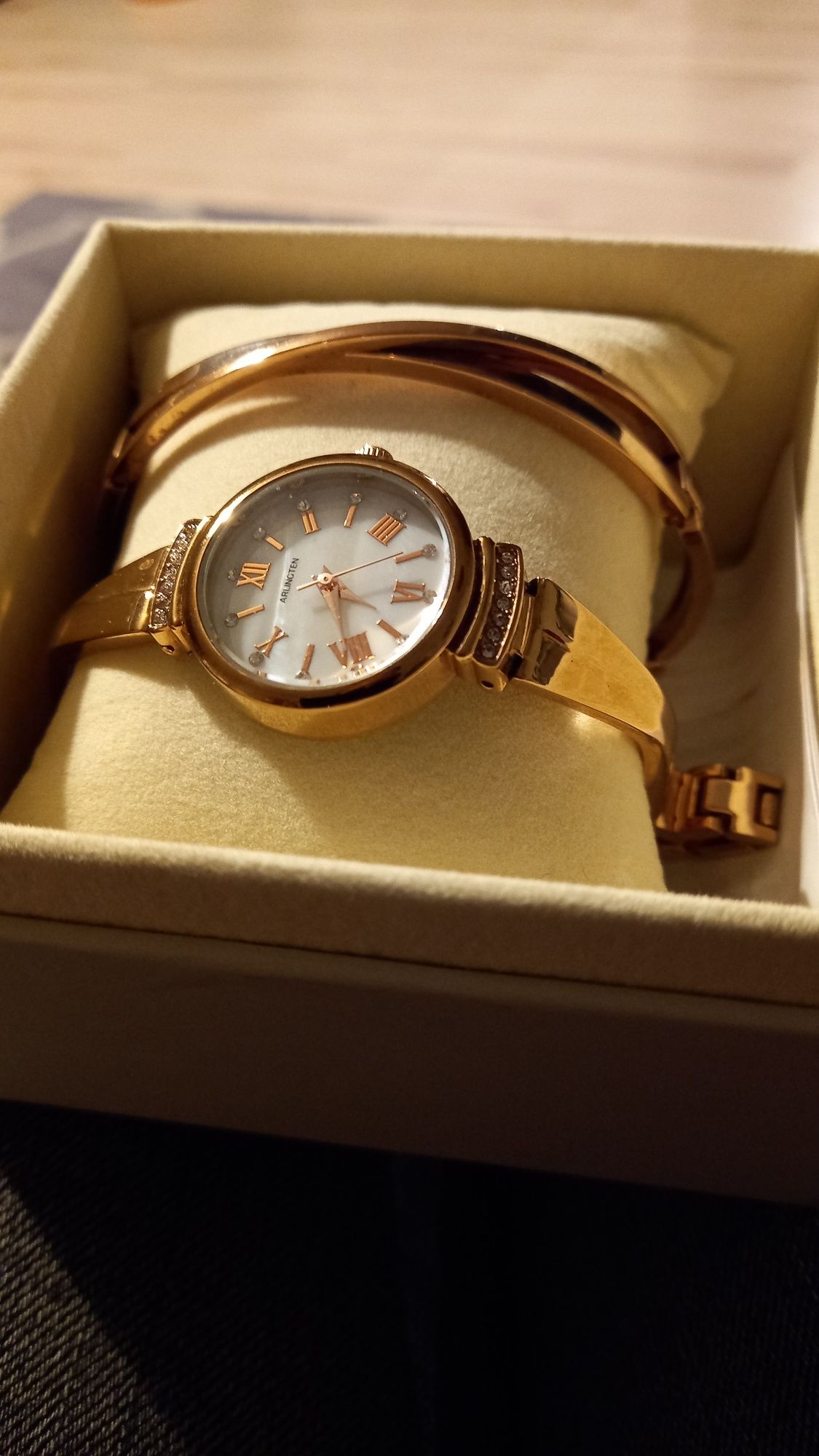 OKAZJA! zegarek + bransoletka w kolorze różowego złota,Arlingten,Łódź