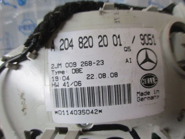 Luz De Teto Plafonier A2048202001 MERCEDES W204 CLASSE C 2008 220CDI 170CV 4P CINZA
