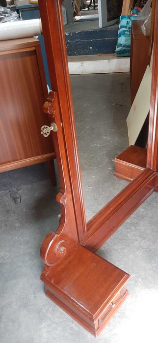 Lustro secesyjne ruchome nadstawka toaletka z szufladkami antyki