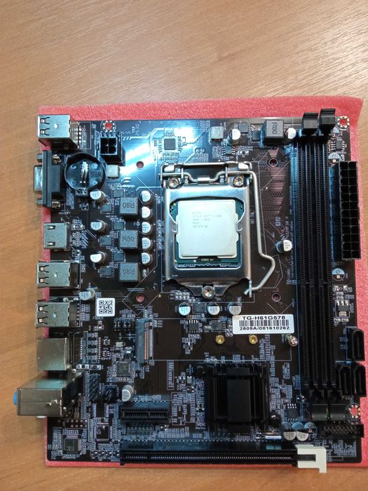 материнская плата H61M, 2x 8gb ddr3, проц I5-2500