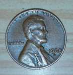Moeda RARA USA - Lincoln Memorial Penny 1968 D,