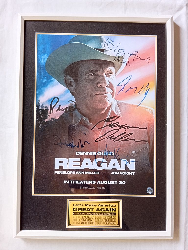 Moldura Filme Reagan com Autógrafos (A4)