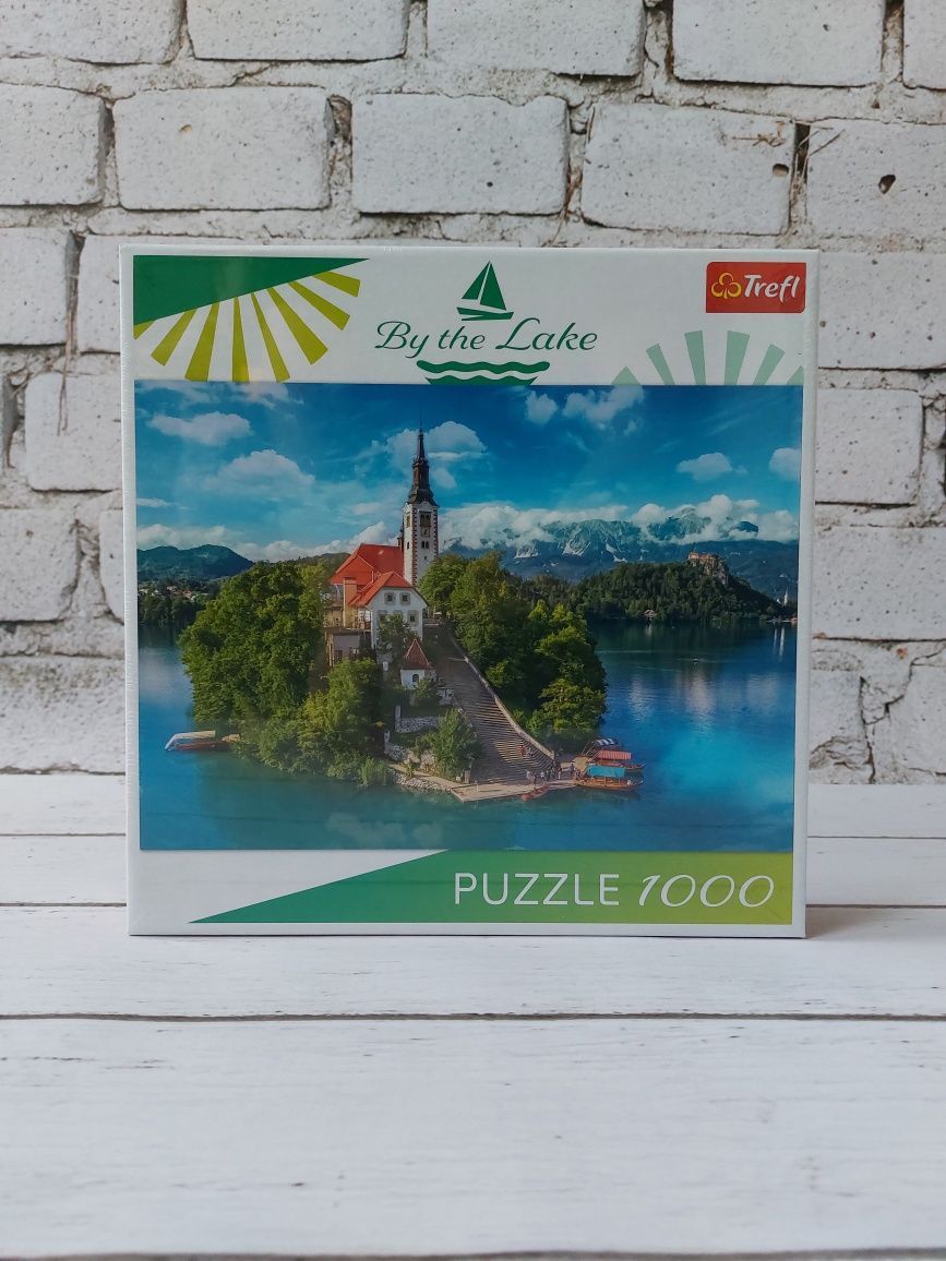 Puzzle Trefl 1000 Zamek na jeziorze Słowenia nowe prezent