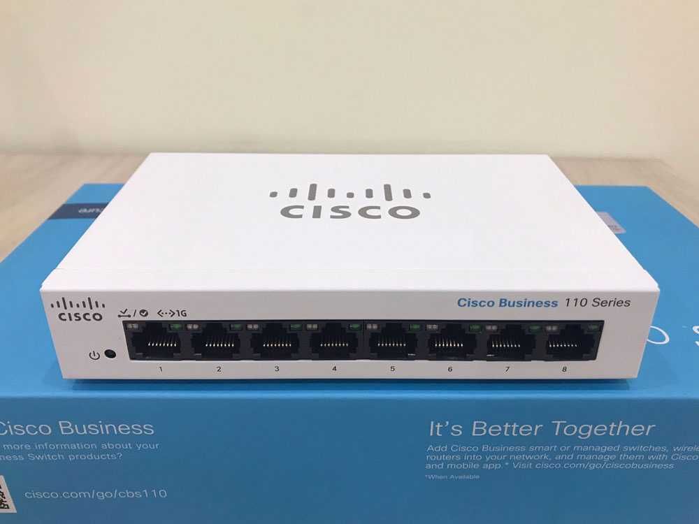 Коммутатор Cisco CBS110-8T-D, комутатор мережевий НОВИЙ