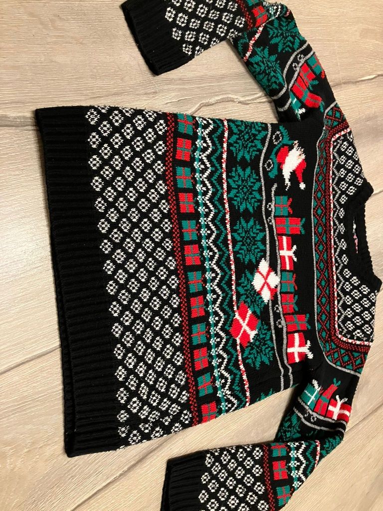 Piękny sweterek jumper świąteczny F&F 140