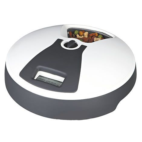 Comedouro automatico com 6 compartimentos para cao / gato