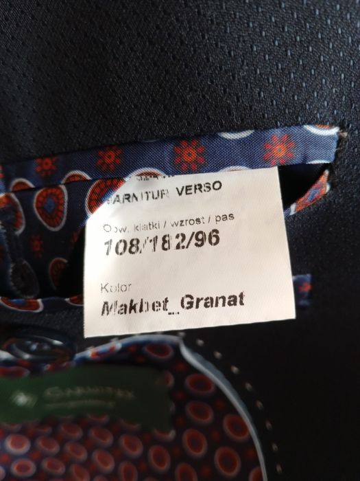 Garnitur marynarka spodnie