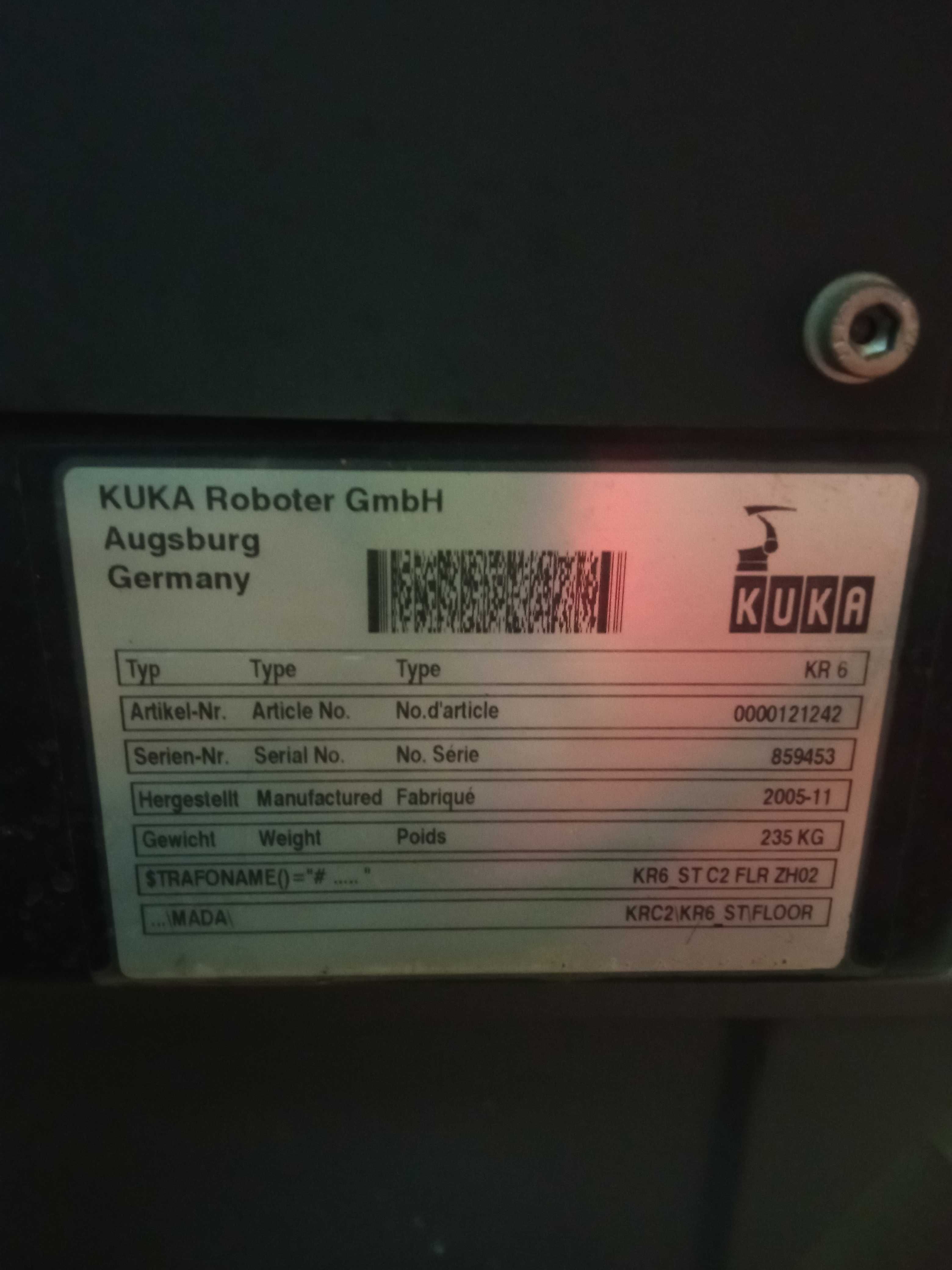 Robot spawalniczy Kuka KR6 z szafą KR-C2 ed.5 i obrotnikiem